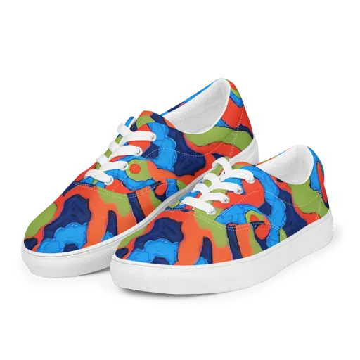 Prism Melt on a Men's Lace-Up Canvas Shoes