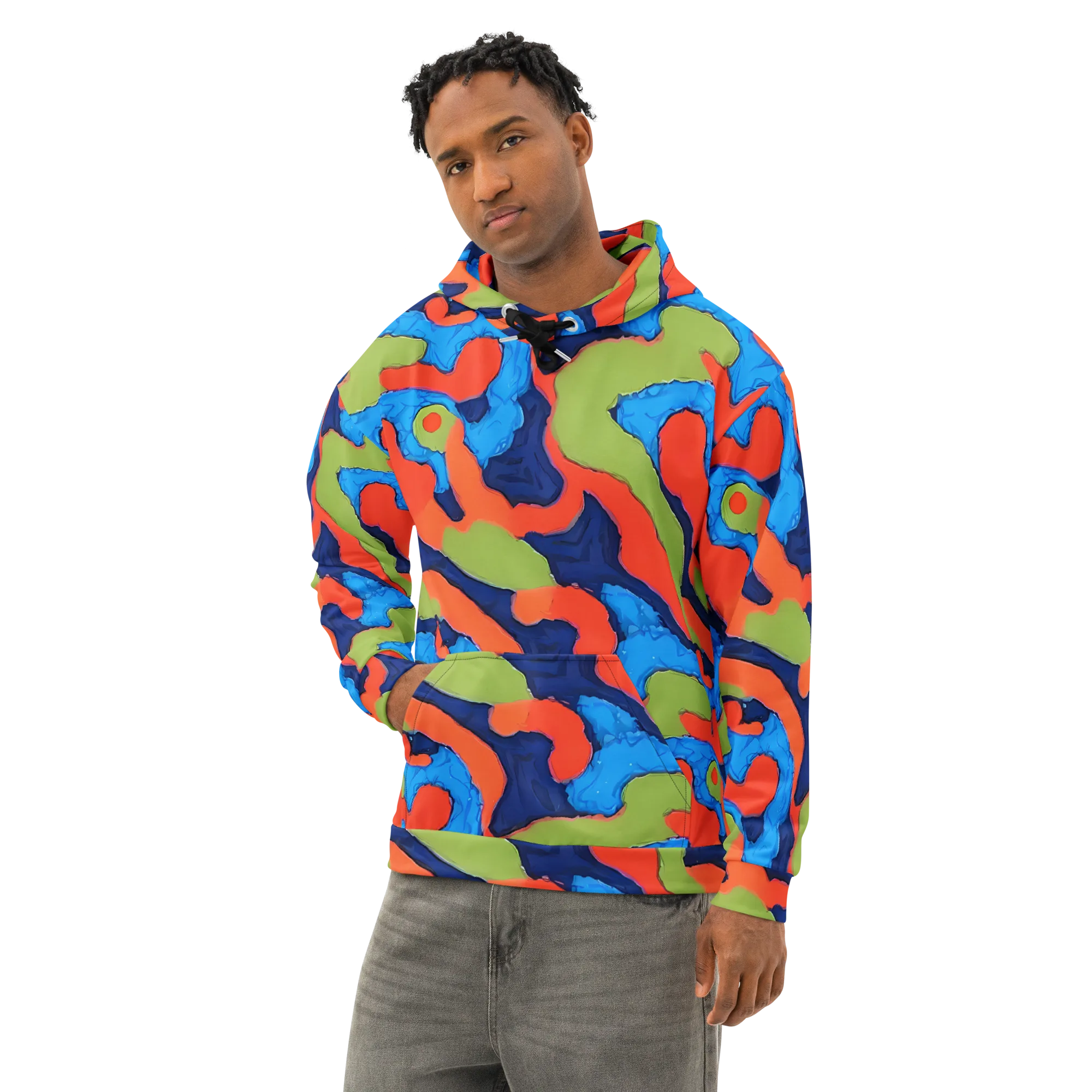 Prism Melt on Cotton Hoodie — Left Front