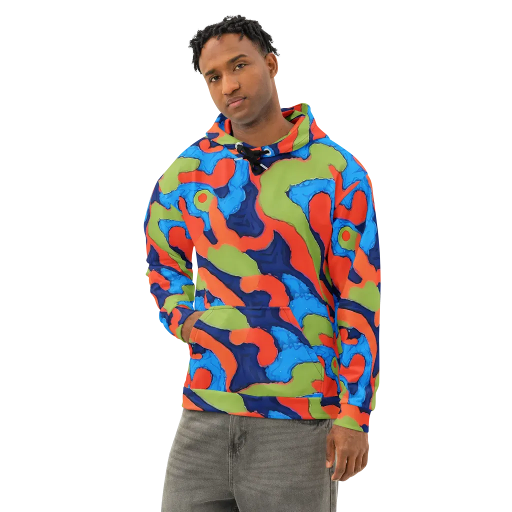 Prism Melt on Cotton Hoodie — Left Front