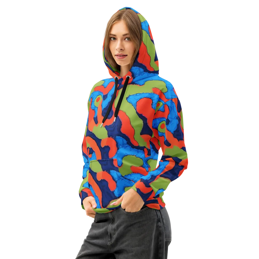 Prism Melt on Cotton Hoodie — Left Front