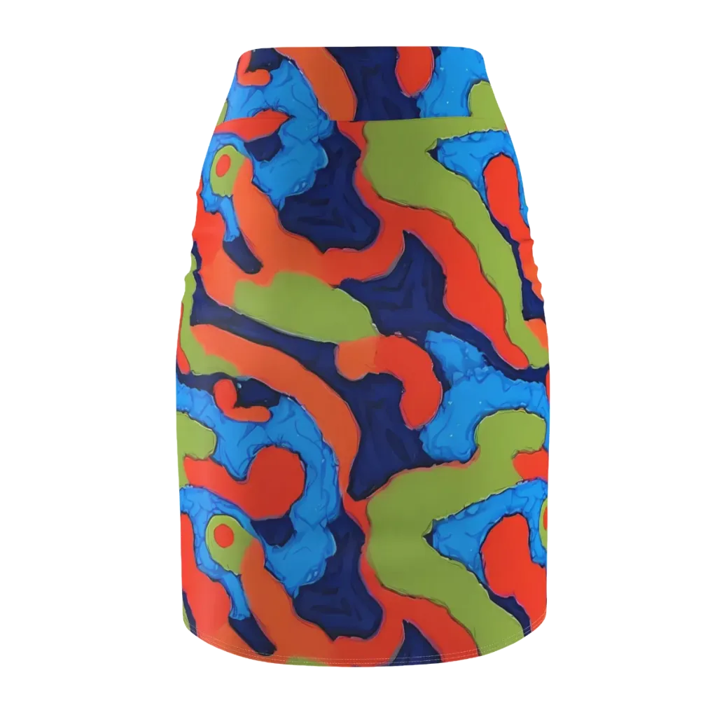Prism Melt on Pencil Skirt — Back