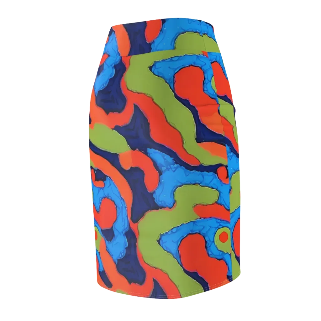 Prism Melt on Pencil Skirt — Back Side