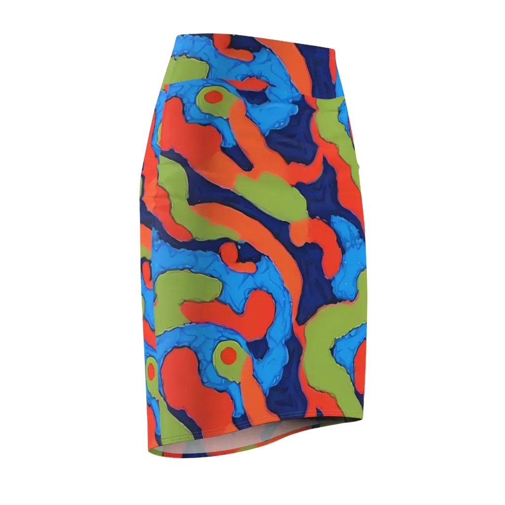 Prism Melt on Pencil Skirt — Front Side
