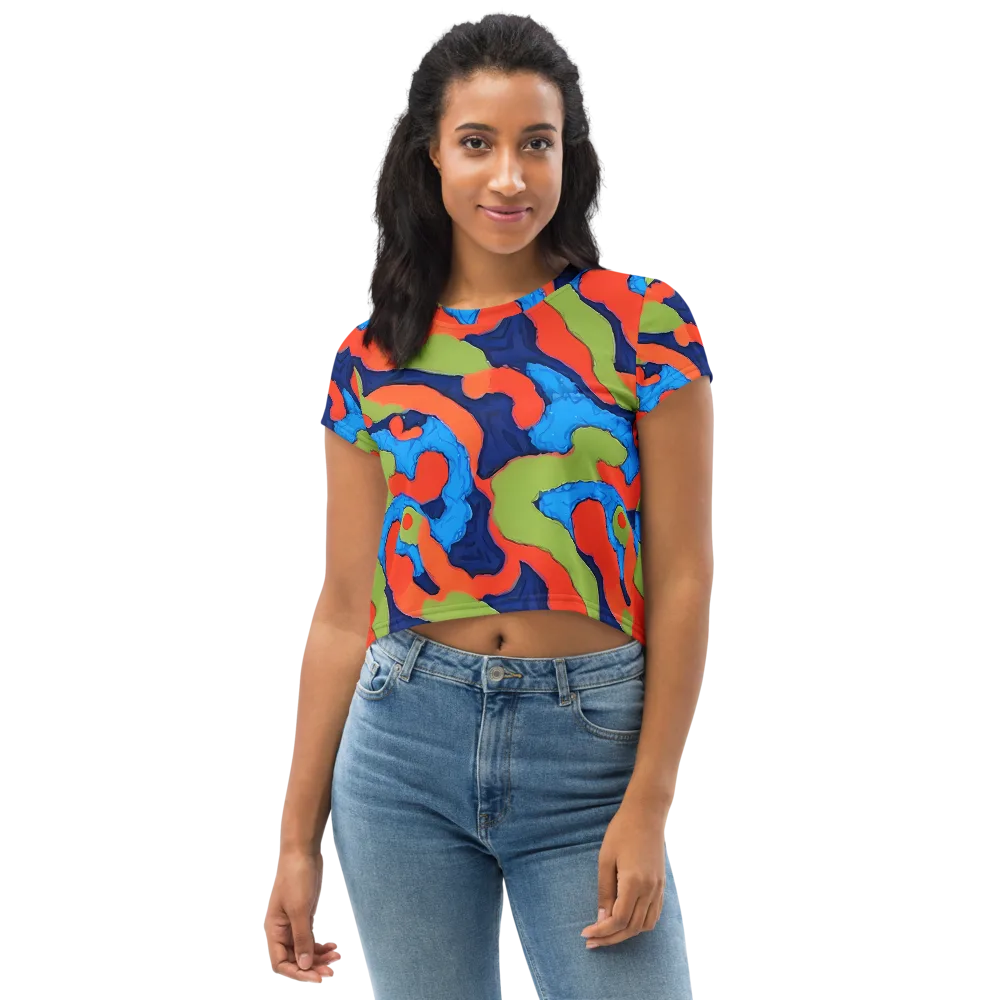 Prism Melt on Crop Tee — Front