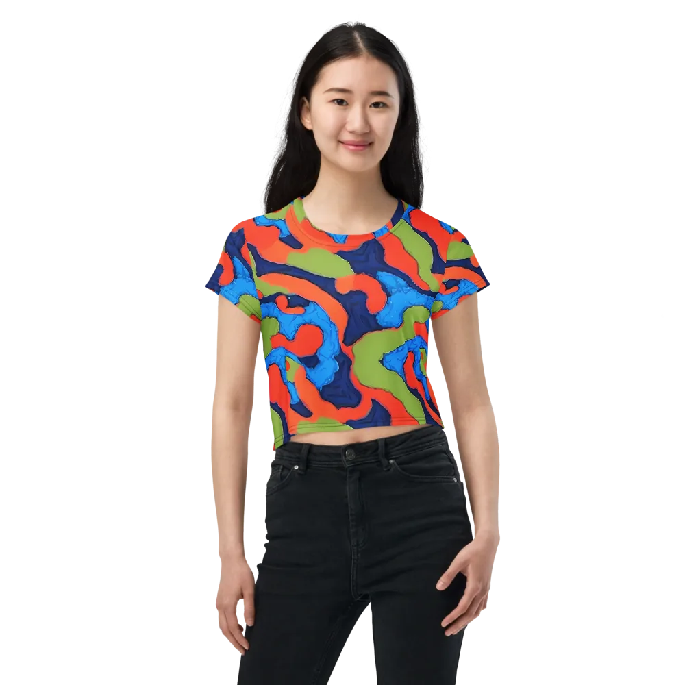 Prism Melt on Crop Tee — Front