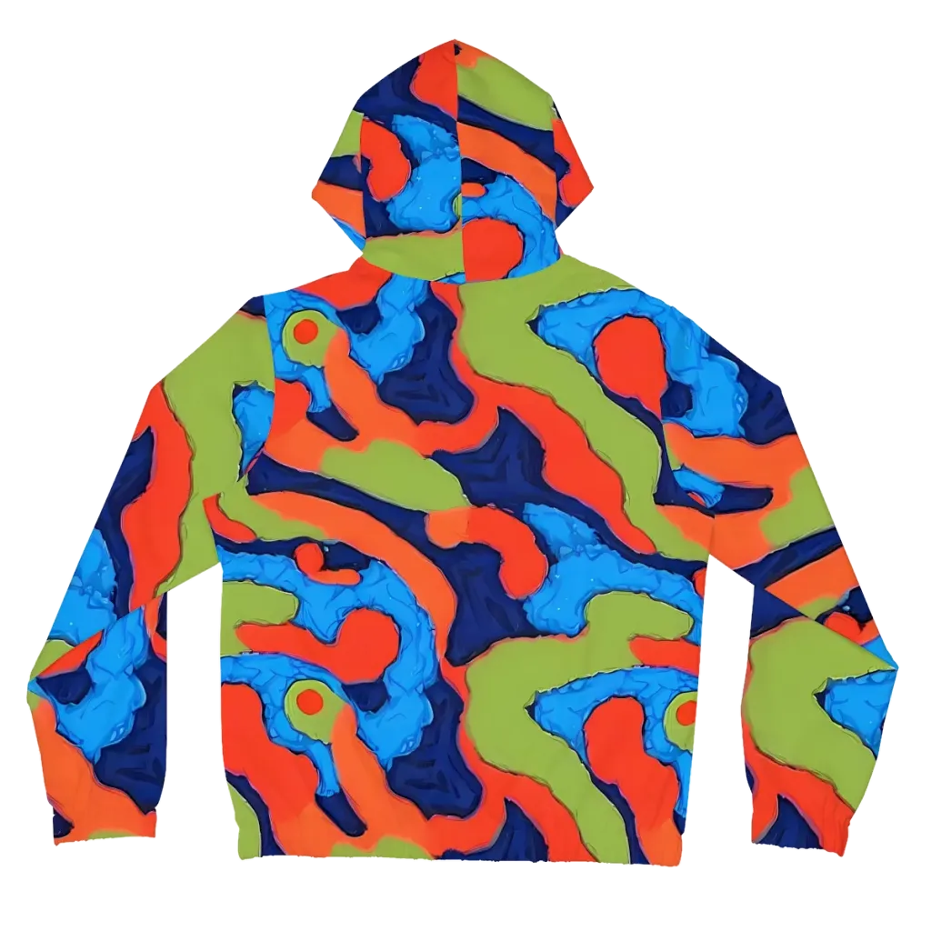 Prism Melt on Women's Full-Zip Hoodie — Back