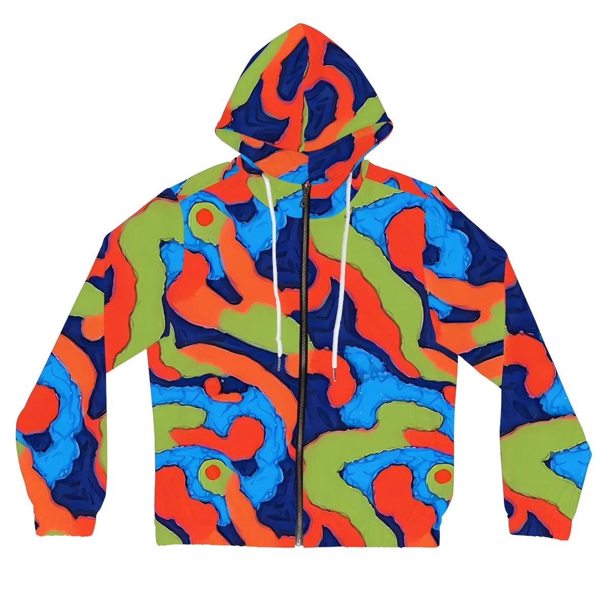 Prism Melt on Women's Full-Zip Hoodie — Front