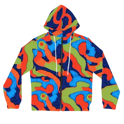 Prism Melt on a Women's Full-Zip Hoodie