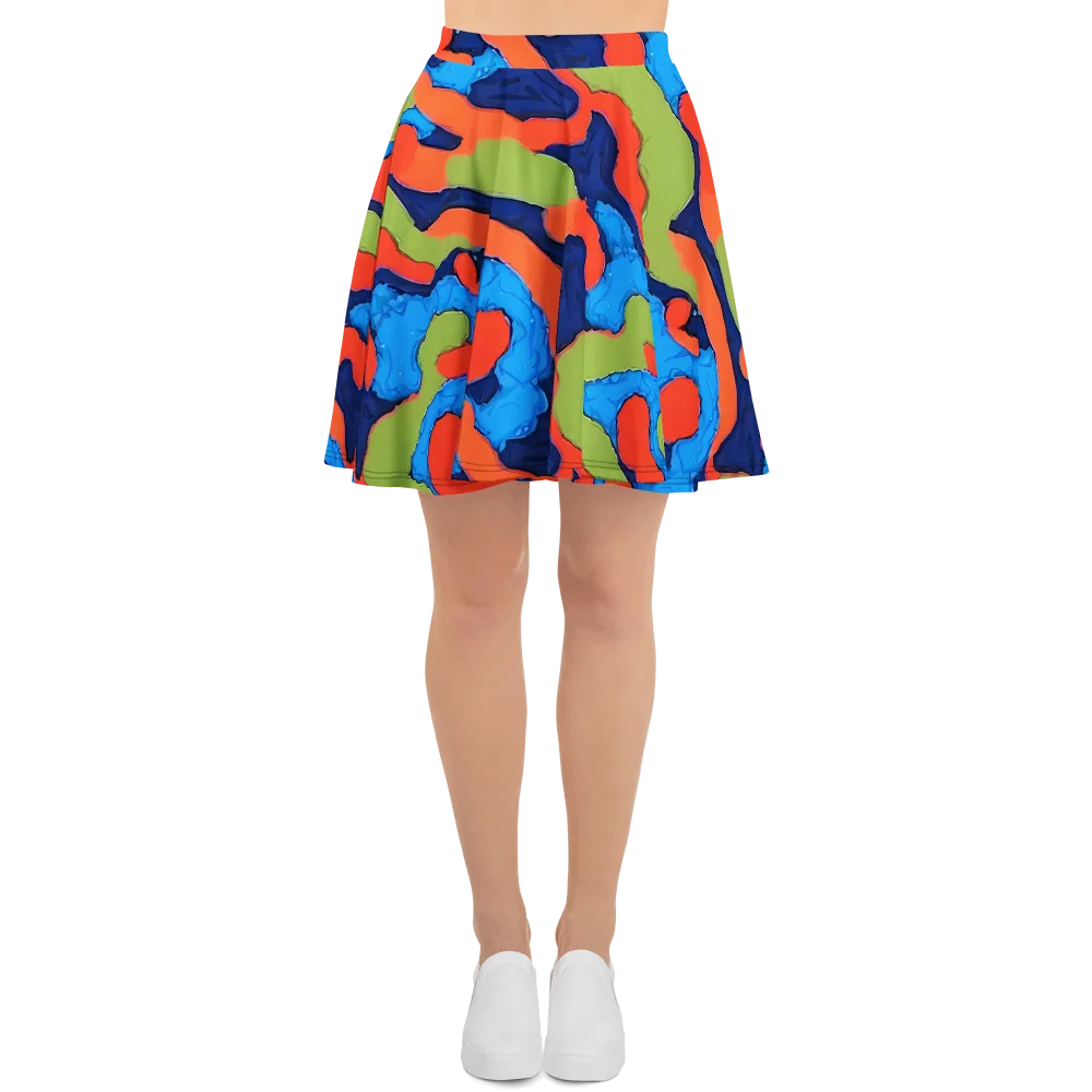 Prism Melt on Skater Skirt — Front