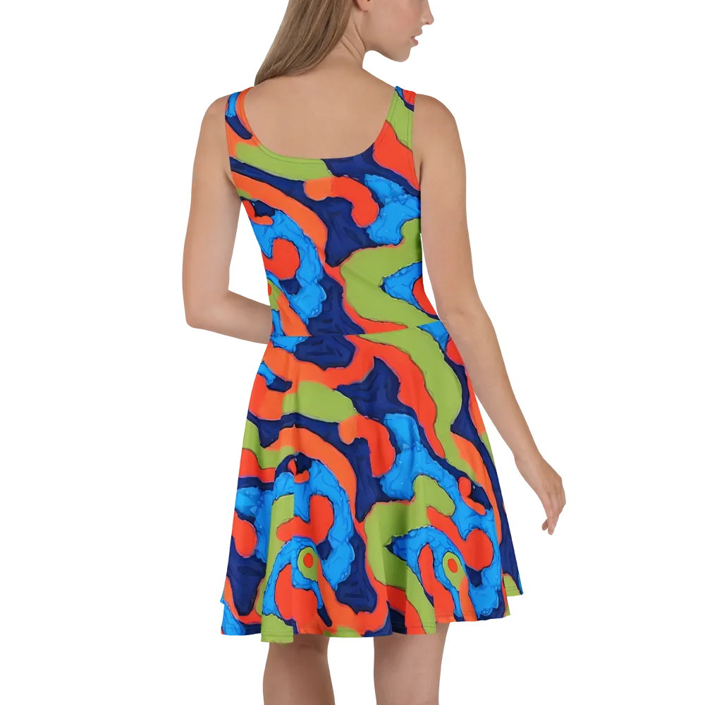 Prism Melt on Skater Dress — Back