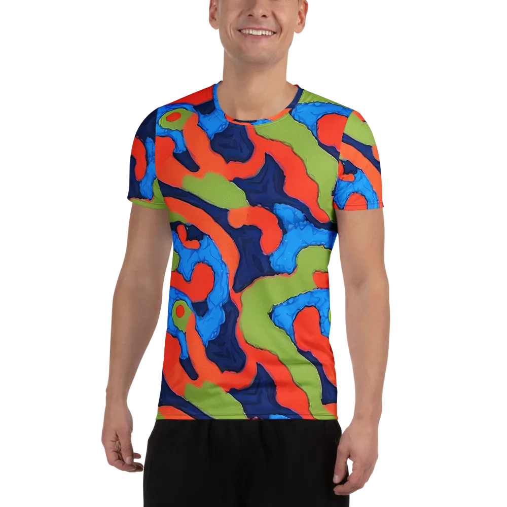 Prism Melt on Men's Athletic T-Shirt — Front