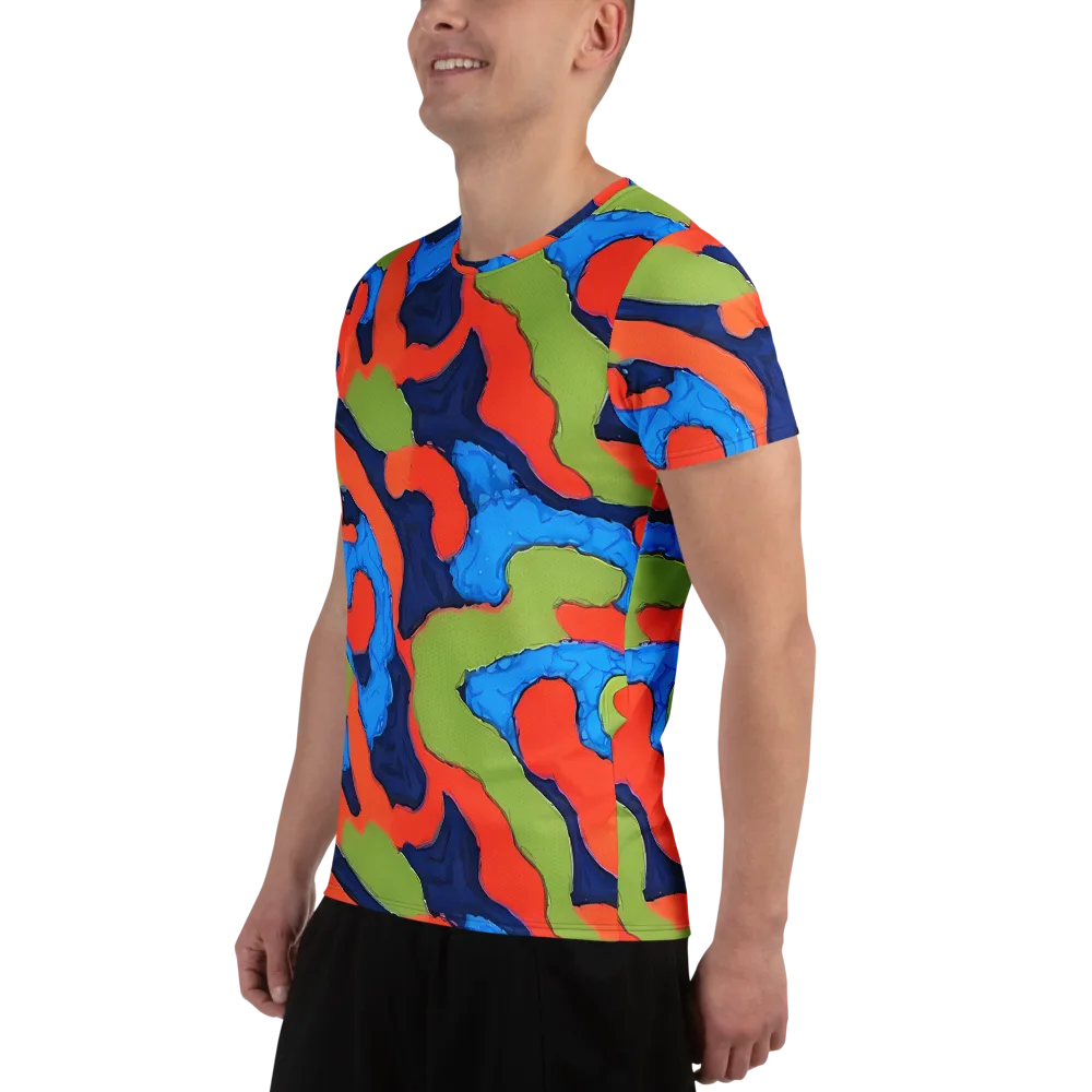 Prism Melt on Men's Athletic T-Shirt — Left