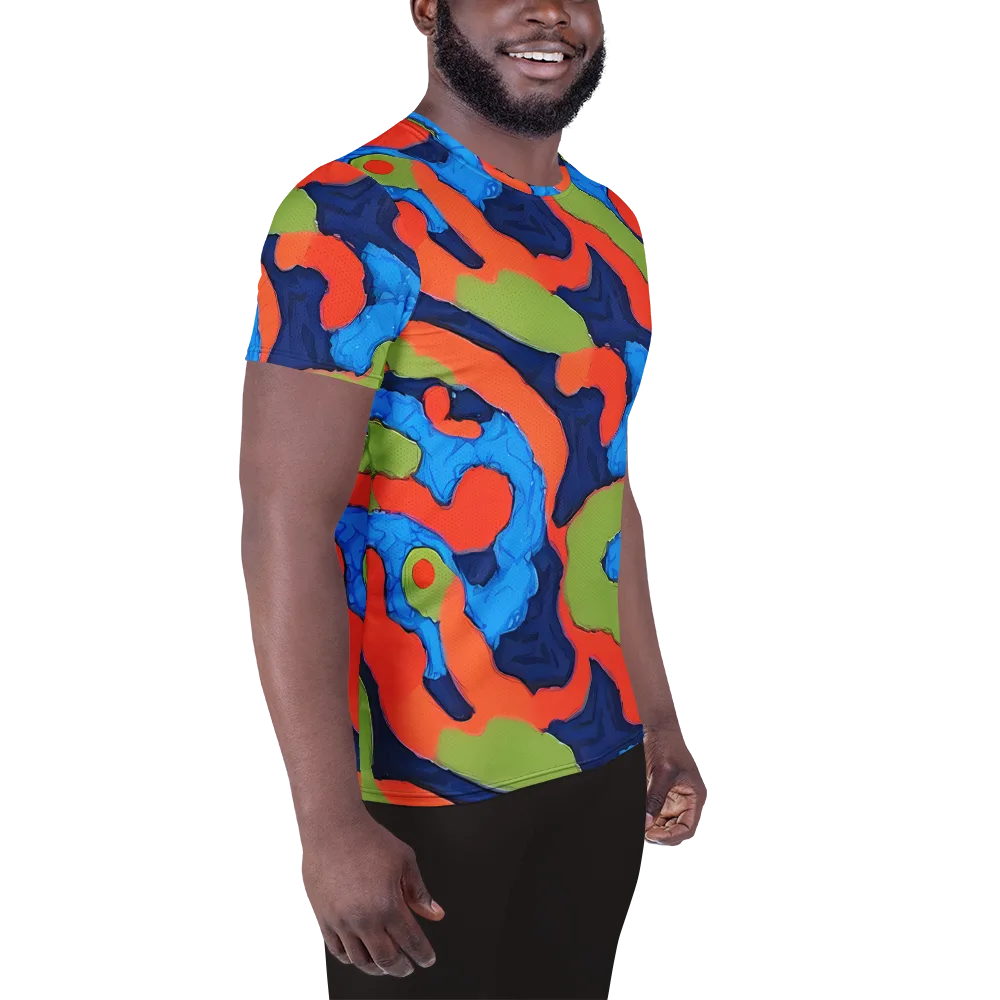 Prism Melt on Men's Athletic T-Shirt — Right