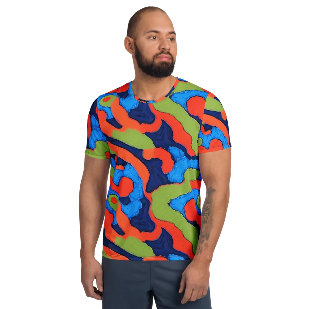 Prism Melt on Men's Athletic T-Shirt — Front