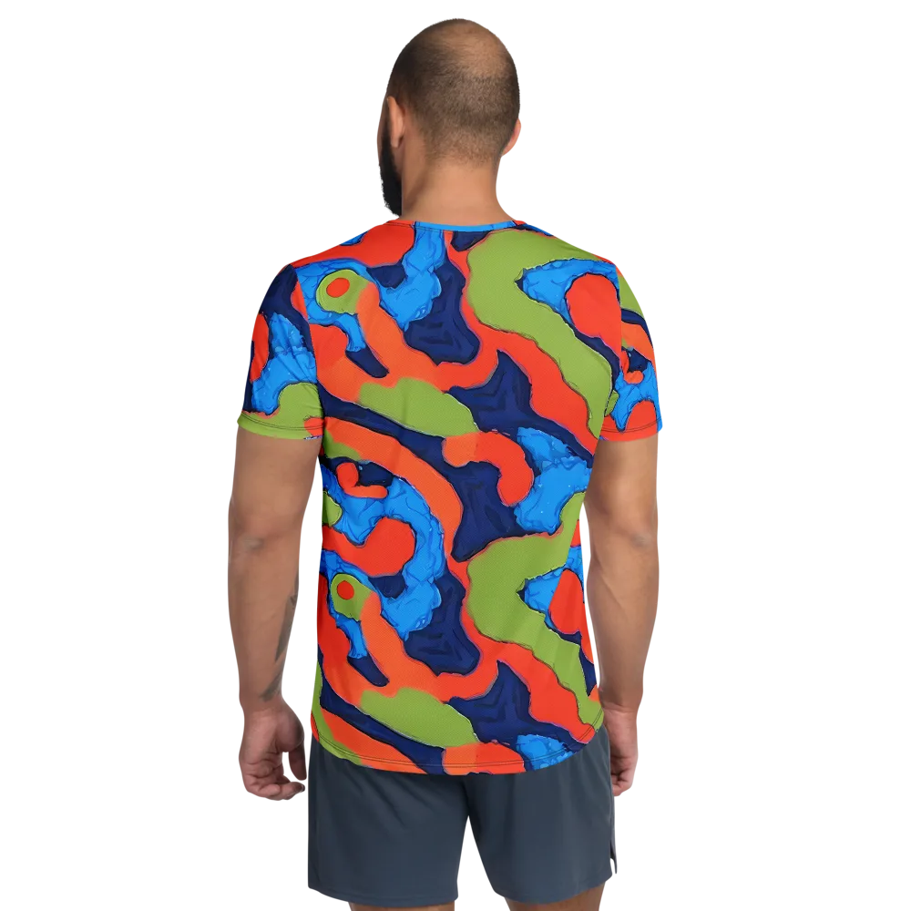 Prism Melt on Men's Athletic T-Shirt — Back