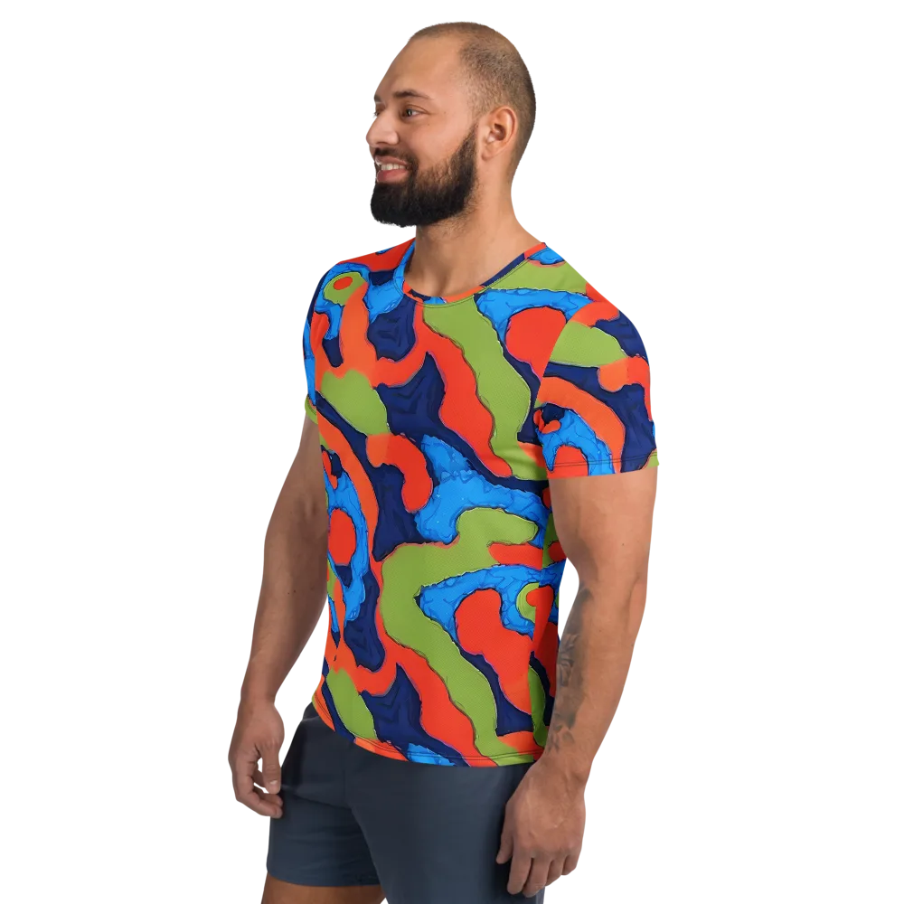 Prism Melt on Men's Athletic T-Shirt — Left