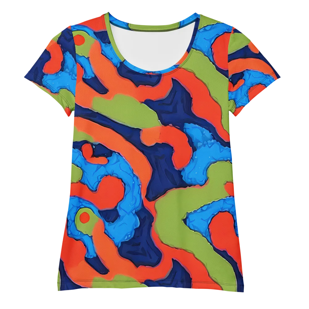 Prism Melt on Women's Athletic T-Shirt — Front
