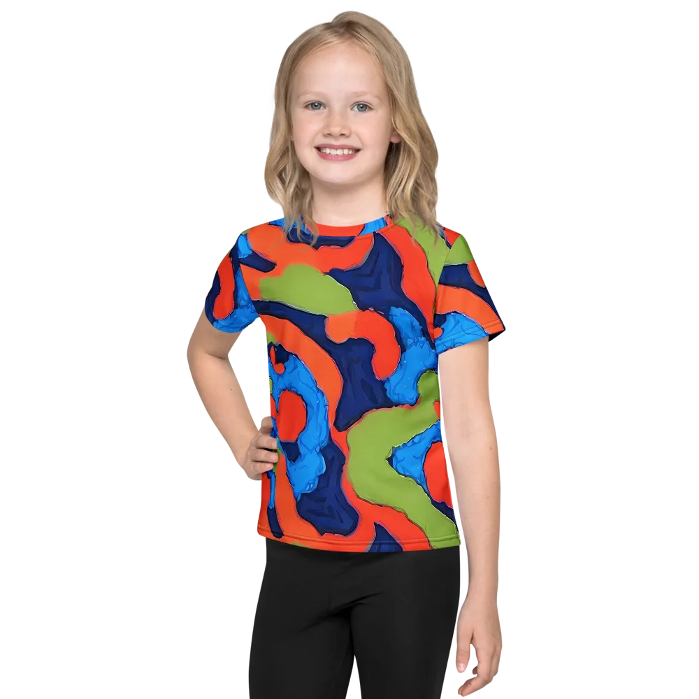 Prism Melt on Kids Crew Neck T-Shirt — Front