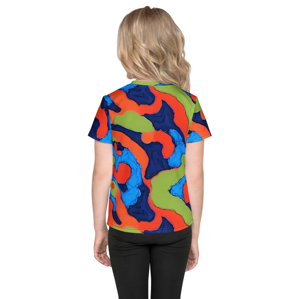 Prism Melt on Kids Crew Neck T-Shirt — Back