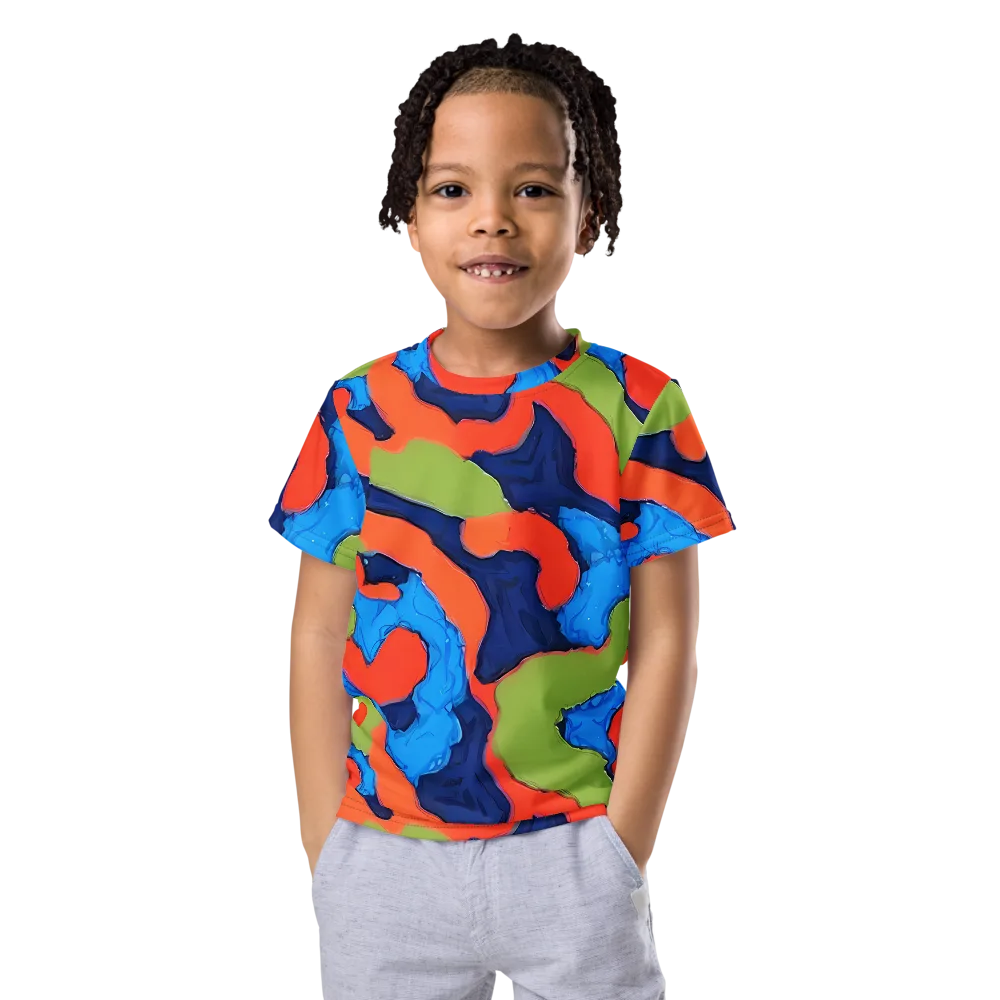 Prism Melt on Kids Crew Neck T-Shirt — Front