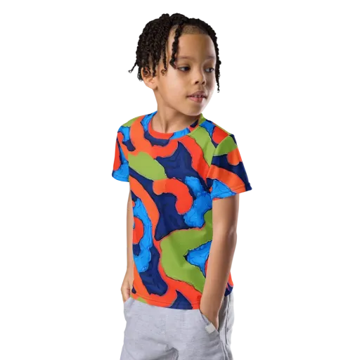 Prism Melt on a Kids Crew Neck T-Shirt
