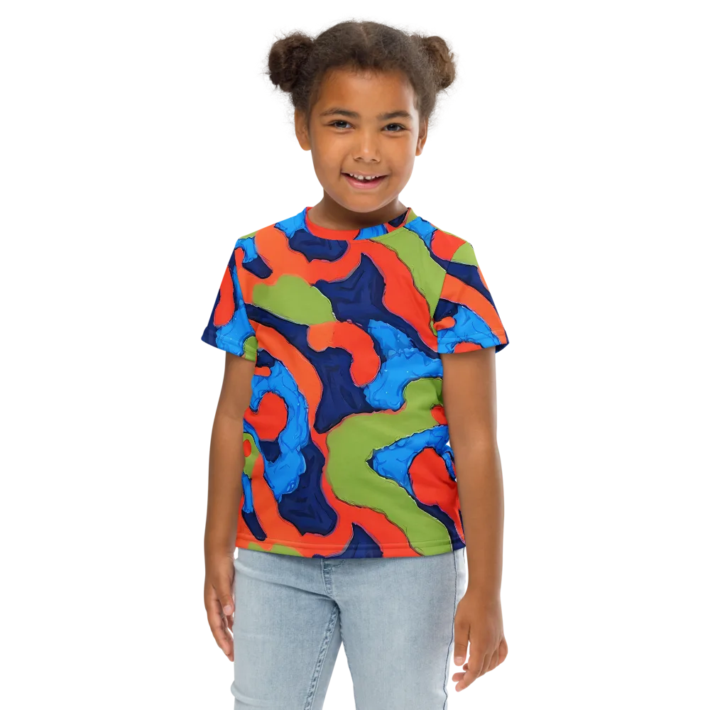 Prism Melt on Kids Crew Neck T-Shirt — Front