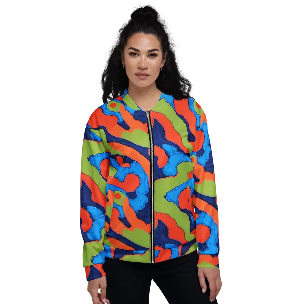 Prism Melt on Bomber Jacket — Front