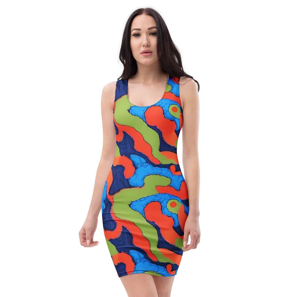 Prism Melt on Bodycon Dress — Front