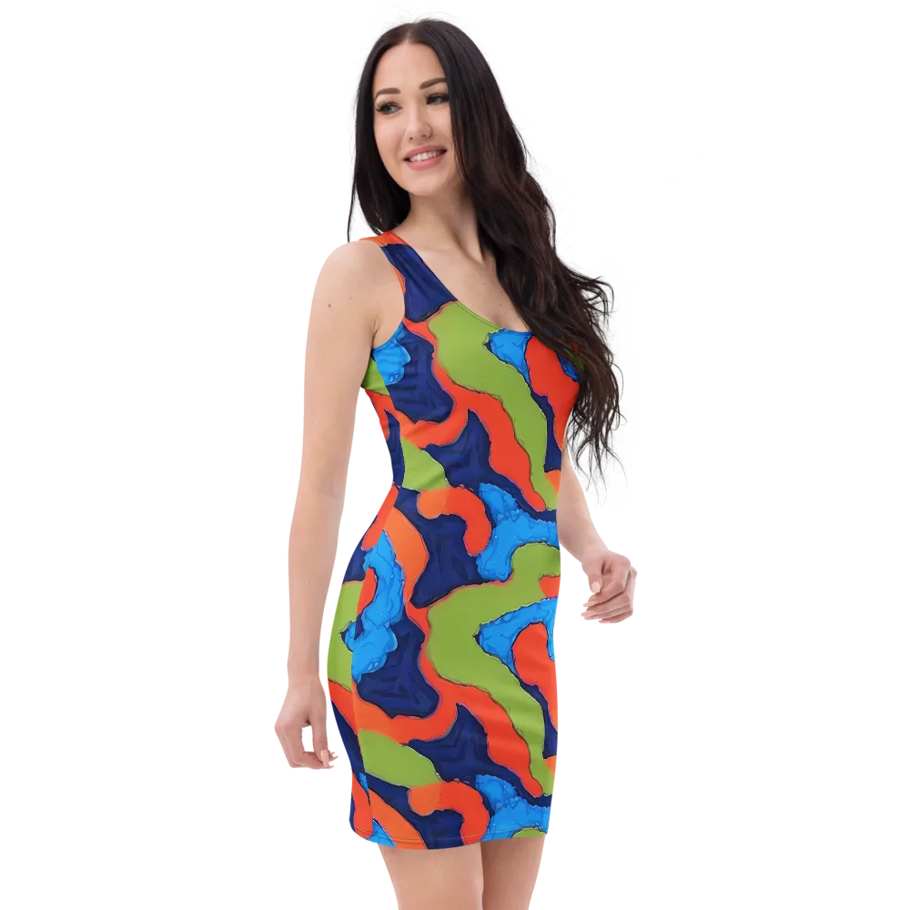 Prism Melt on Bodycon Dress — Right Front