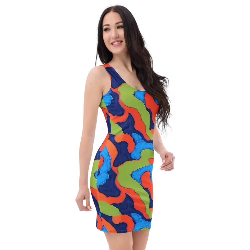 Prism Melt on Bodycon Dress — Right Front