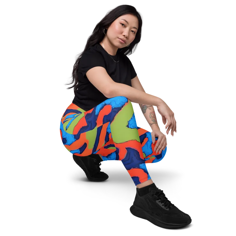 Prism Melt on Leggings with Pockets — Right Front