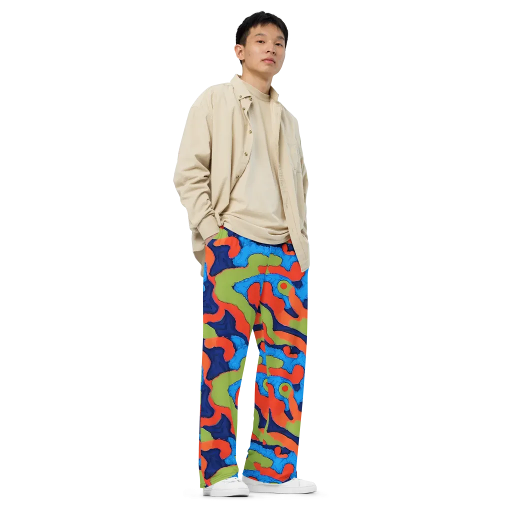 Prism Melt on Wide-Leg Pants — Right Front