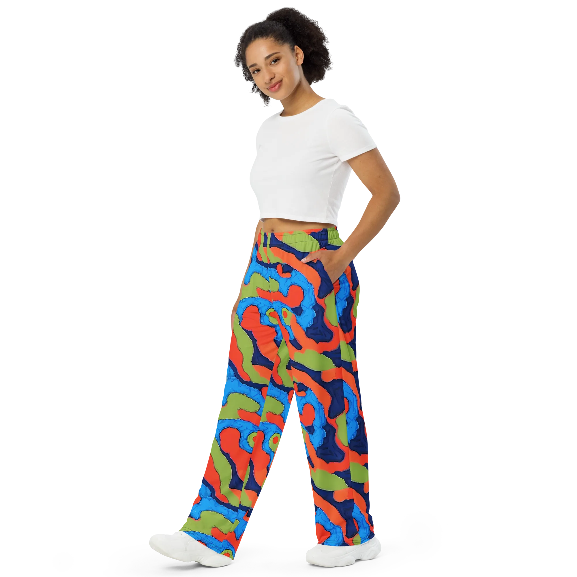 Prism Melt on Wide-Leg Pants — Left Front
