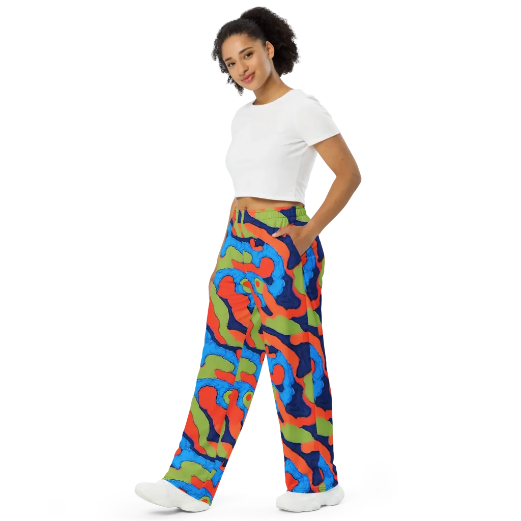 Prism Melt on Wide-Leg Pants — Left Front