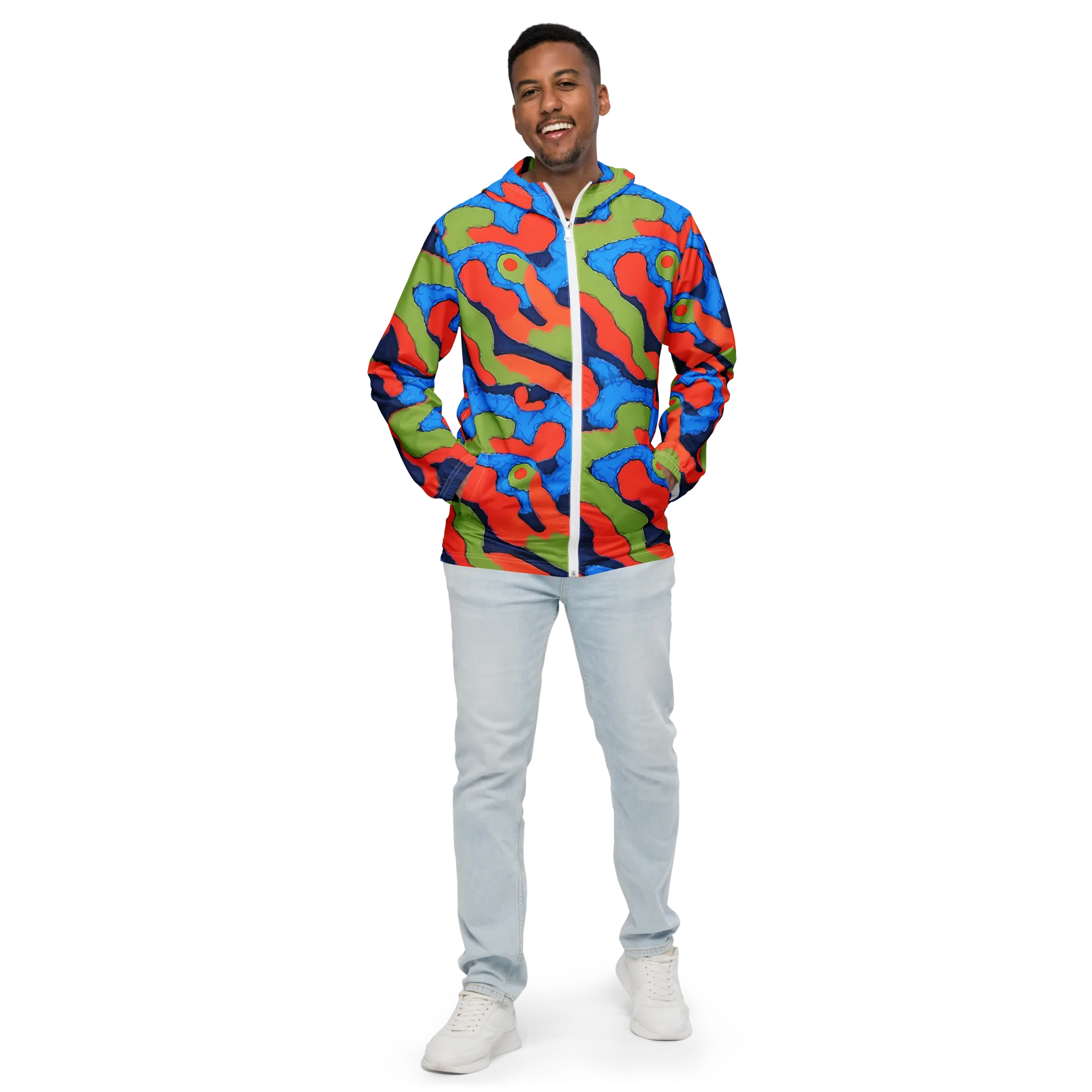 Prism Melt on Men's Windbreaker — Front