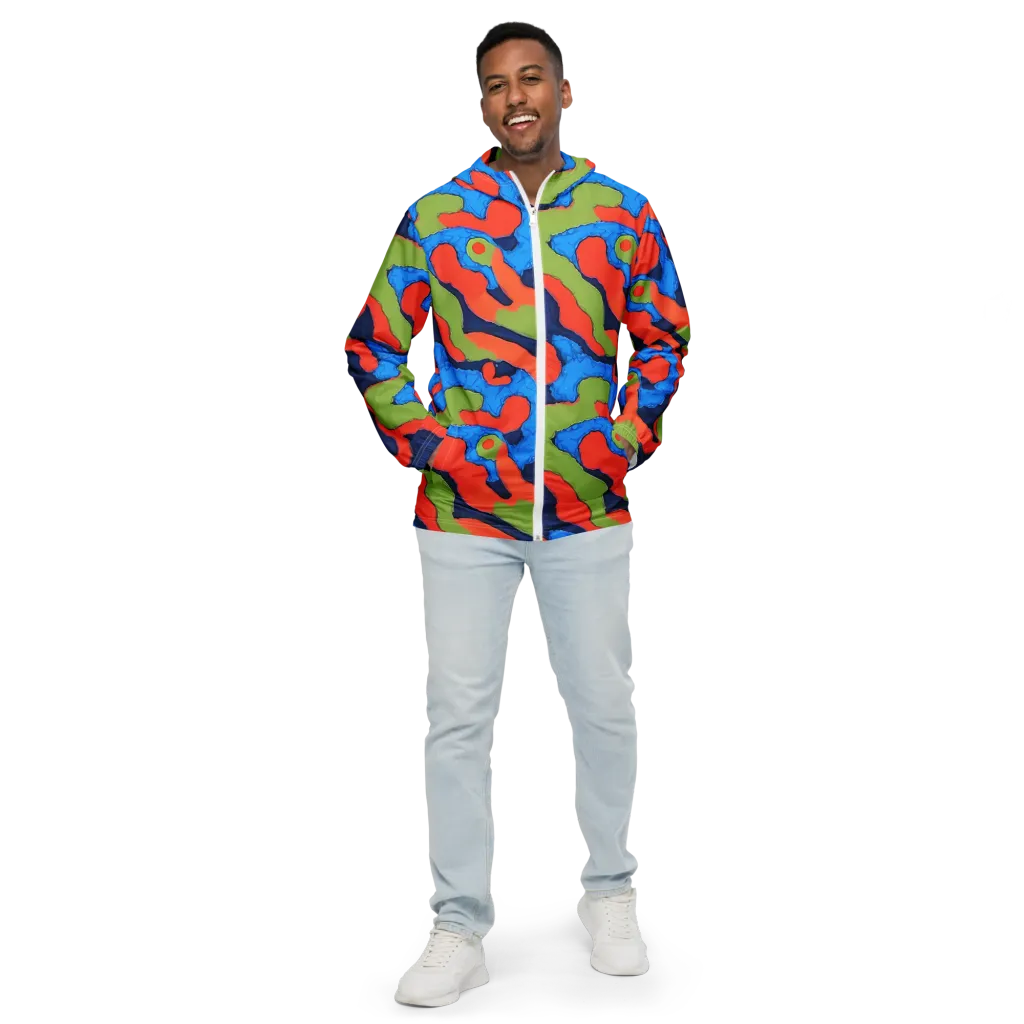 Prism Melt on Men's Windbreaker — Front