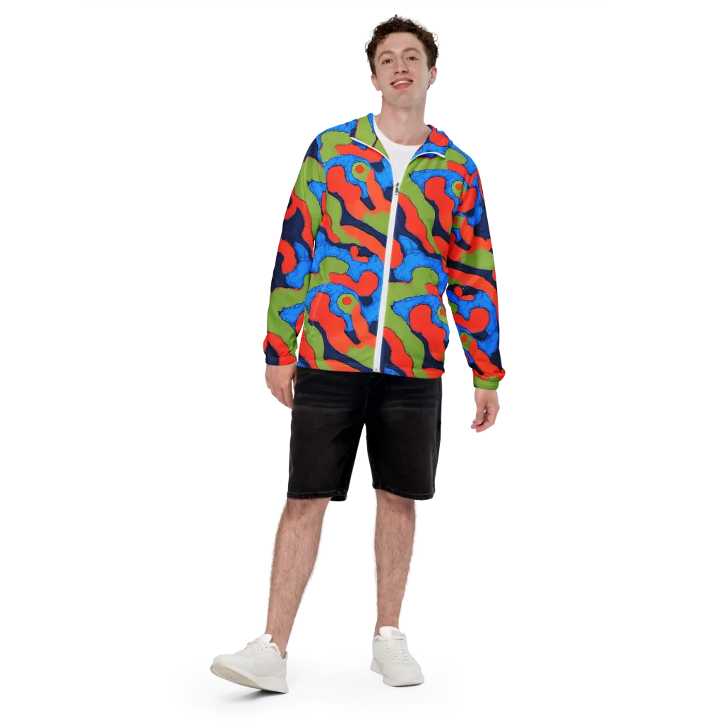Prism Melt on Men's Windbreaker — Front