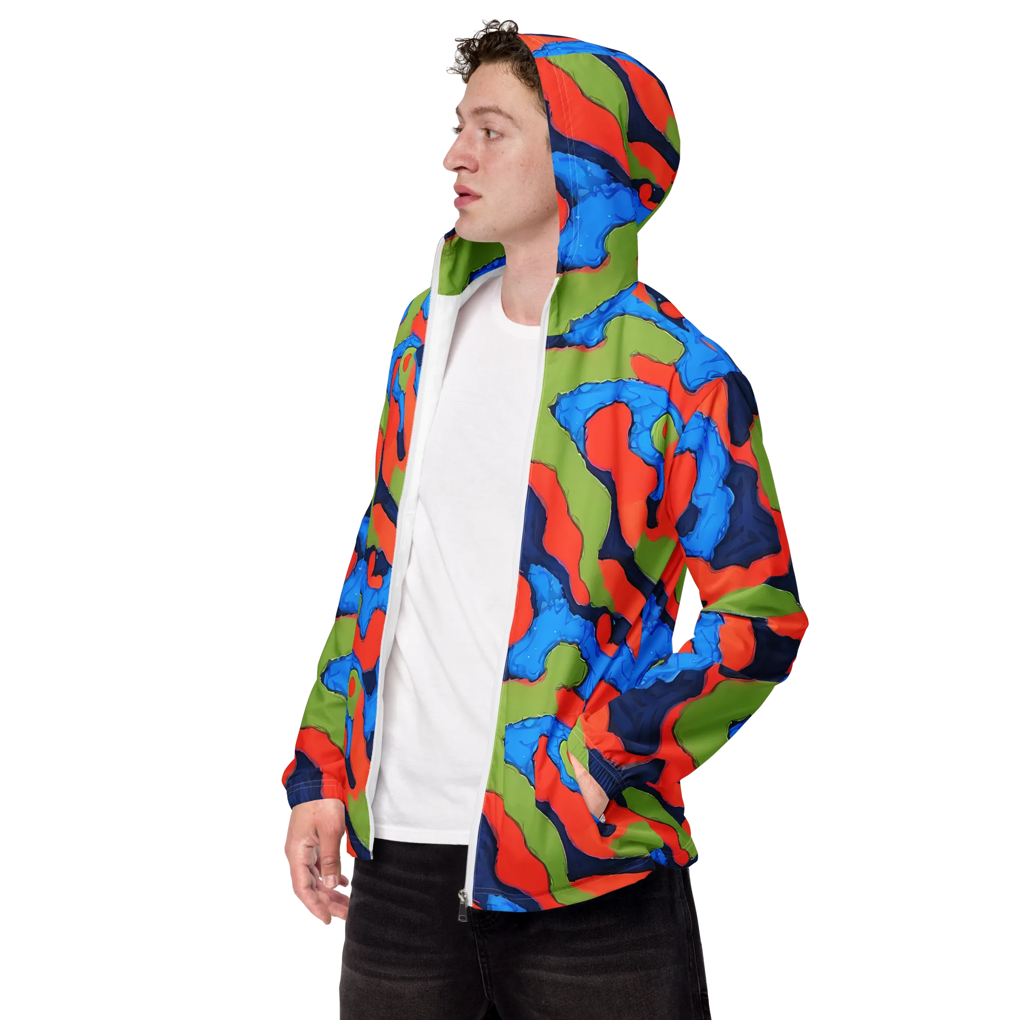 Prism Melt on Men's Windbreaker — Left Front
