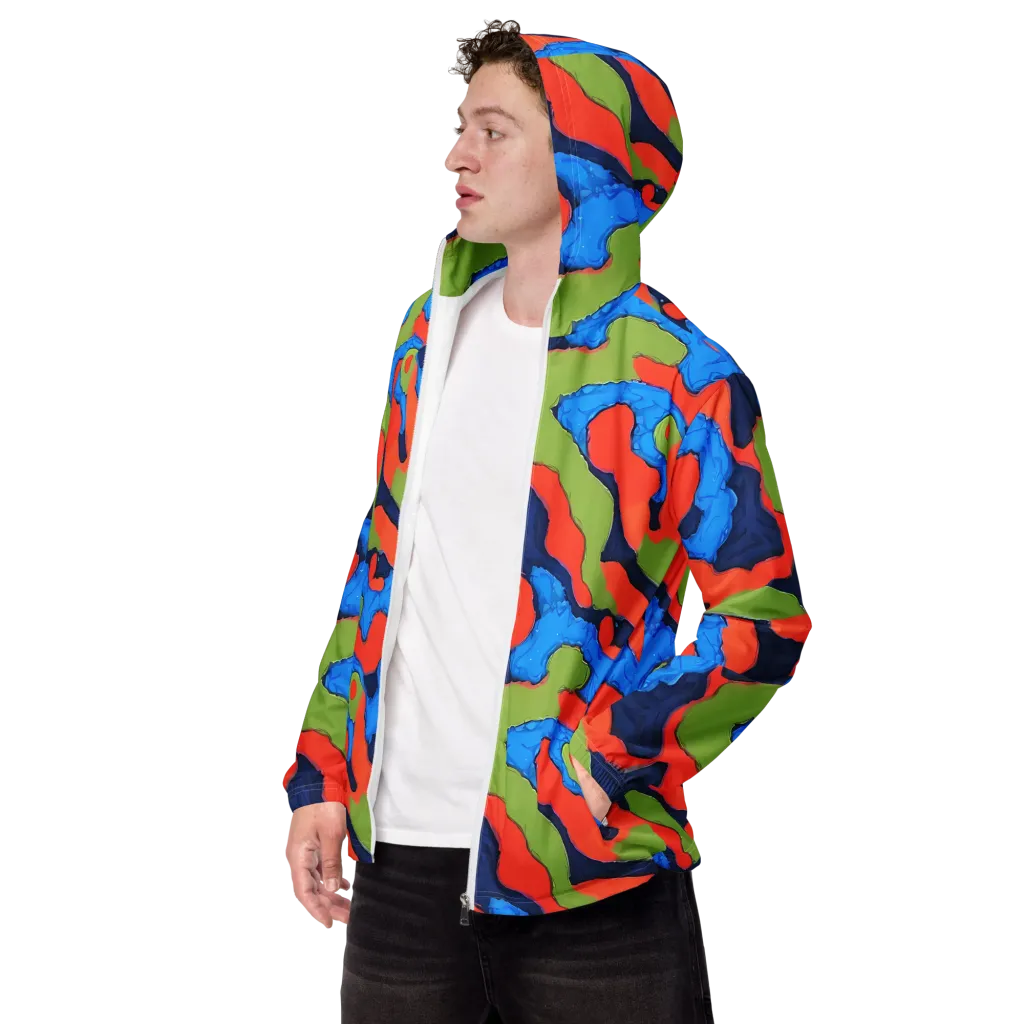 Prism Melt on Men's Windbreaker — Left Front