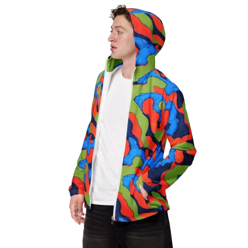 Prism Melt on a Men's Windbreaker