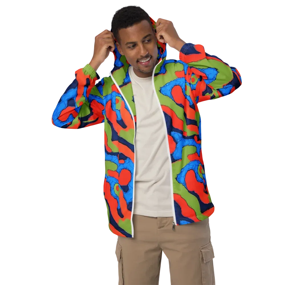 Prism Melt on Men's Windbreaker — Front