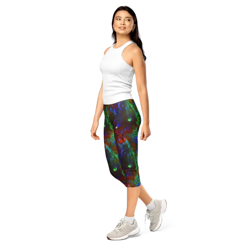 Prismatic Flame on a Capri Leggings