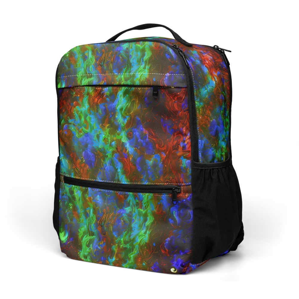 Prismatic Flame on Utility Backpack — Left Front