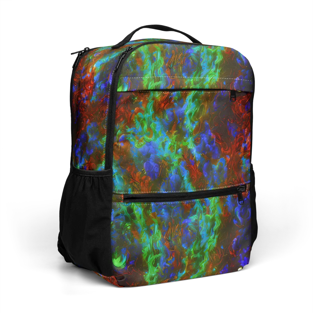 Prismatic Flame on Utility Backpack — Right Front