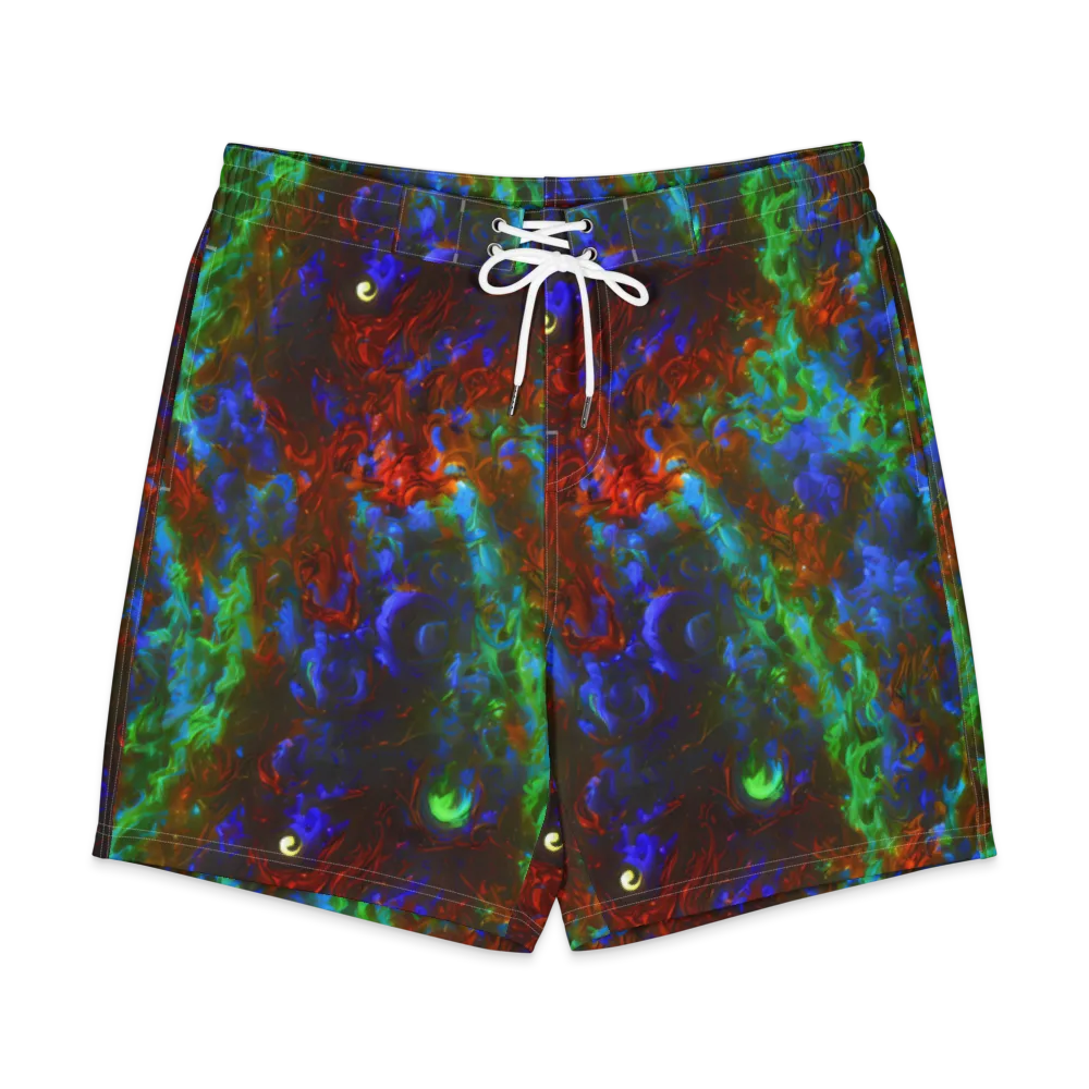 Prismatic Flame on Men's Board Shorts — Front