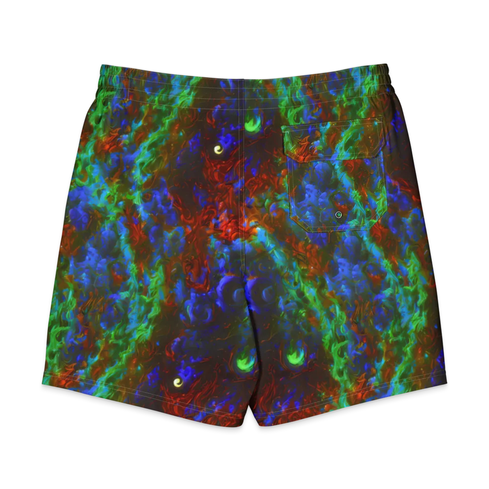 Prismatic Flame on Men's Board Shorts — Back