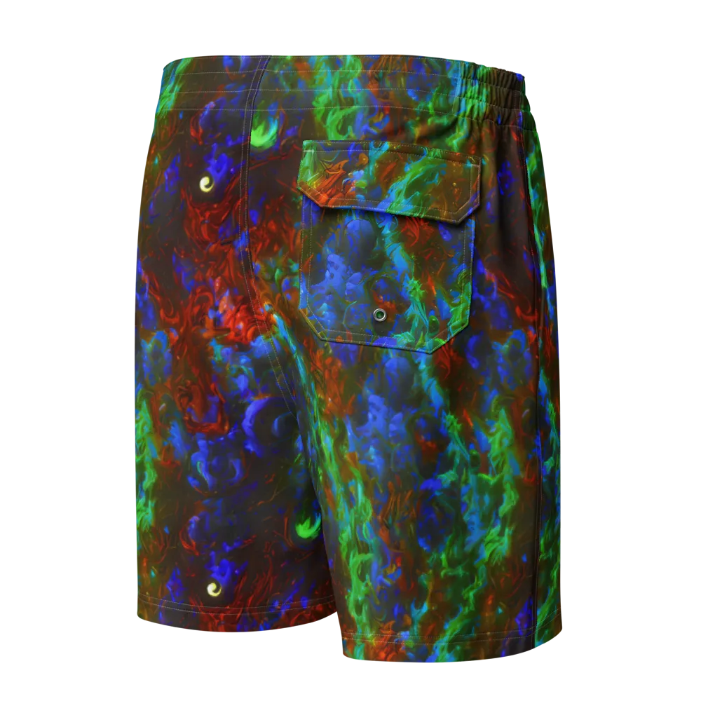 Prismatic Flame on Men's Board Shorts — Back