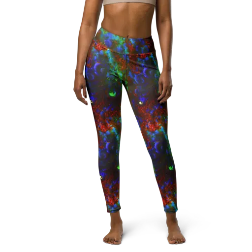 Prismatic Flame on a Yoga Leggings