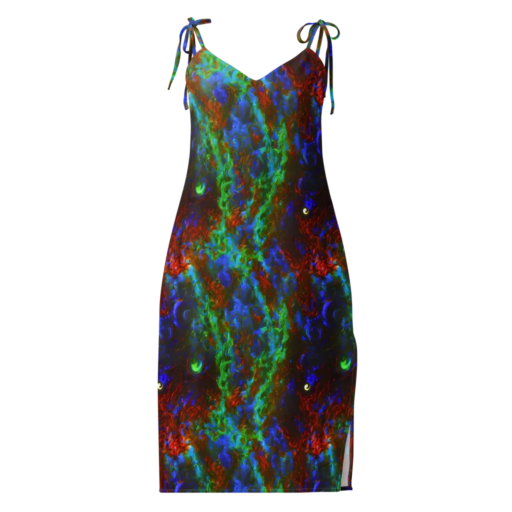 Prismatic Flame on Slip Dress — Front