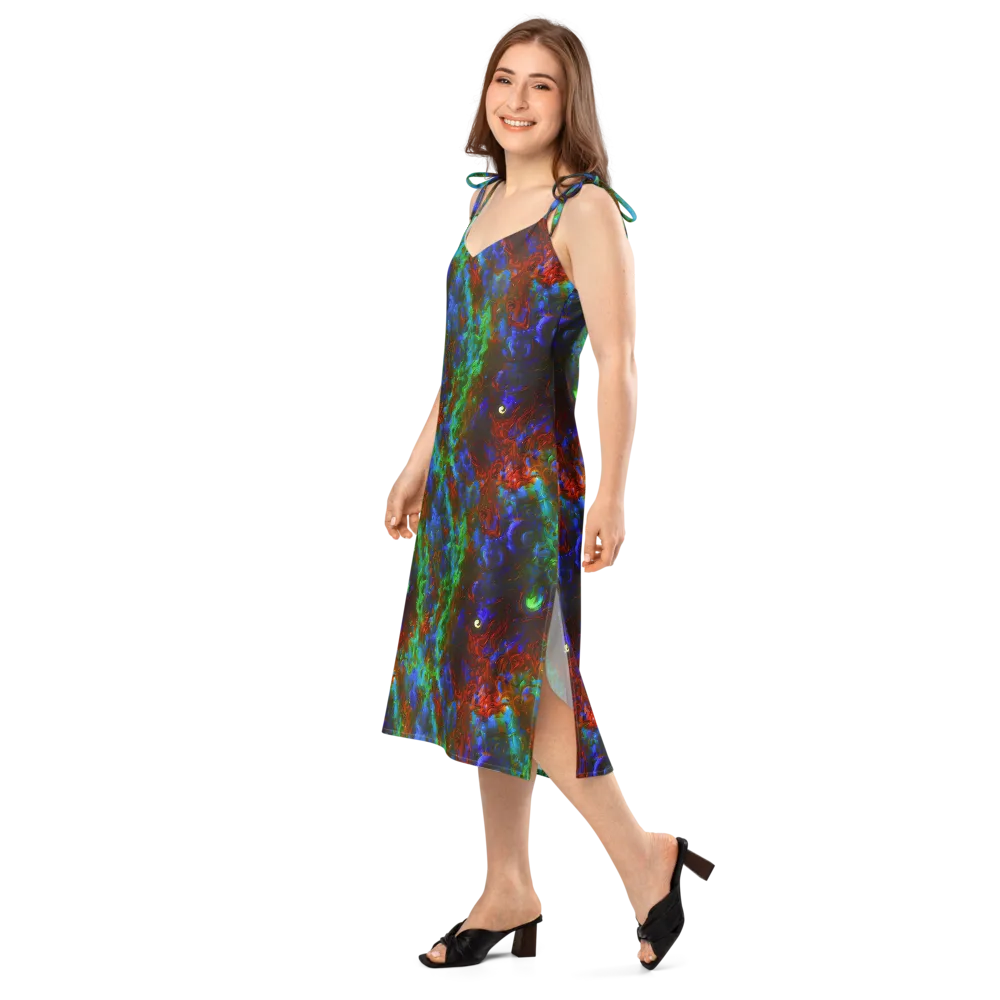 Prismatic Flame on Slip Dress — Left Front